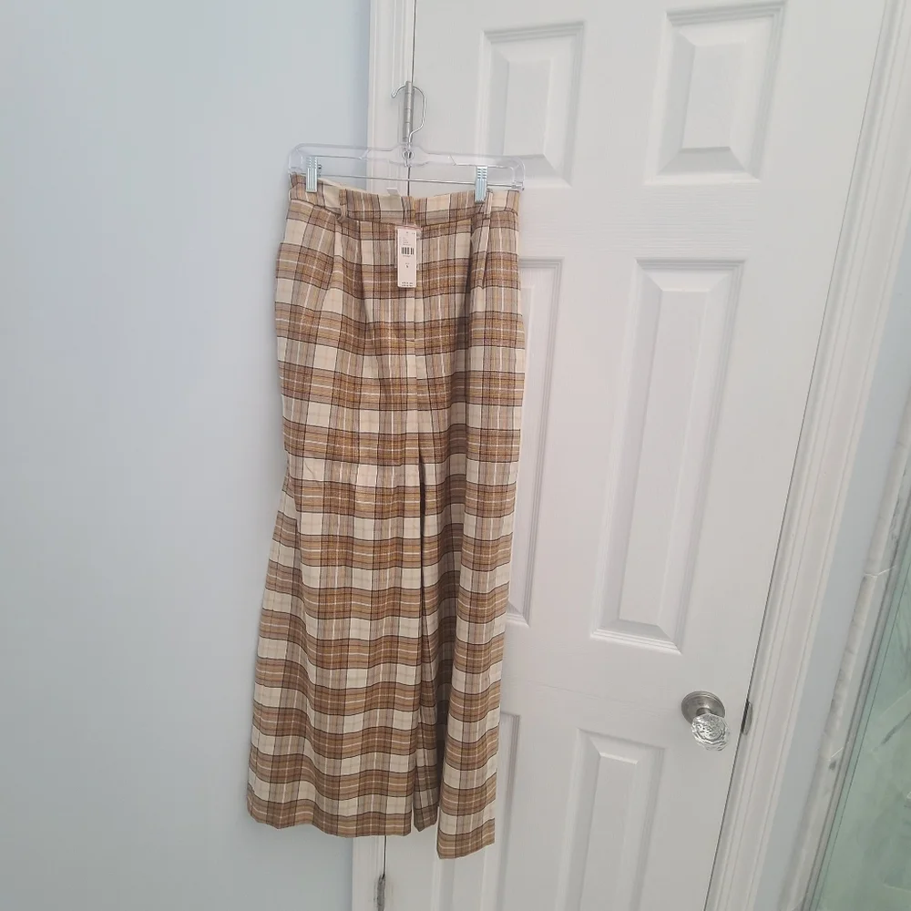 NWT Hutch plaid wide-leg trousers Anthropologie - Picture 8 of 8